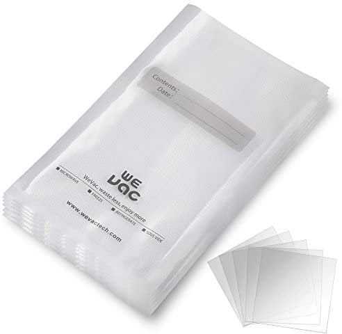 Wevac Bolsas de Vacio Alimentos, 100 Bolsas 28x40cm Bolsas Envasar al Vacio Alimentos Gofradas para Selladora Bolsas de Plastico, Preparación de Comidas y Cocina Sous Vide, BPA Free