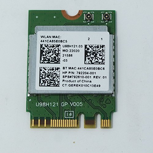 COMPRO PC Tarjeta de Red inalámbrica Combo Bluetooth para HP 14-AC WiFi NGFF M.2 802.11 A/C B/G/N + BT4.1 REALTEK RTL8723BENF 792610-005