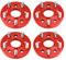 CarBole Spurverbreiterungen 5x120,15/20mm,72.56mm,Spurverbreiterung mit 20pcs Radschrauben,Distanzscheiben Kompatibel mit BMW,M12x1.5,Rot,4 Stück,10 Löcher
