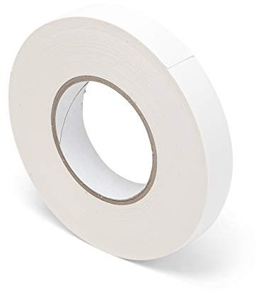 Gewebeband Gaffa, mattiertes Klebeband aus PE-beschichtetem Gewebe, stark haftendes Gaffa-Tape mit Naturkautschuk, Breite 25 mm x Länge 50 m, 0,31 mm stark, matt weiß