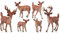 JOKFEICE Tierfiguren 6 Stück Hirschfiguren Waldtiere Figuren für Weihnachtsdekoration realistisch, solide, langlebig frühzeitige Pädagogische Geburtstagsparty Favour Cupcake Topper Geschenk für Kinder