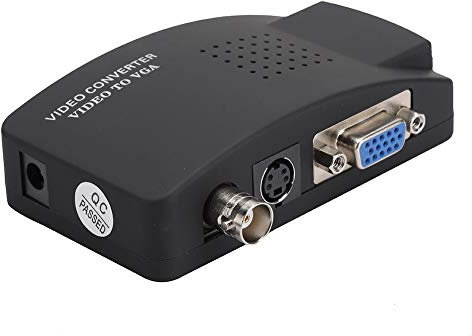 PUSOKEI BNC to HDMI Converter, BNC to VGA Video Converter for Computer PC Monitor EU Plug, BNC S-Video to VGA HD Converter Adapter, Plug & Play