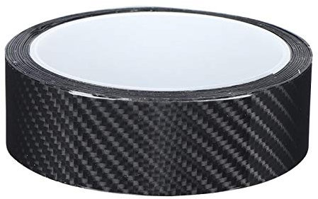 Qiilu Rotolo Adesivo in Fibra di Carbonio Nera Pellicola Protettiva per Porte Adesivo Antigraffio Rotolo Avvolgente per la Protezione del Bordo Impermeabile Protezione Paraurti per