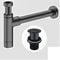 Bottle Trap adjustable including Basin Clicker Waste (UNSLOTTED) Matt Black Modern