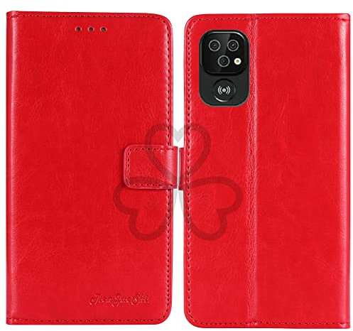 TienJueShi Red Book Stand Retro Flip Leather Protector Phone TPU Silicone Case For Doro 8100 8110 6.008 inch Gel Cover Etui Wallet