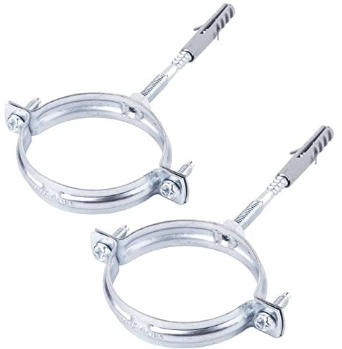 SKIR'CO (Pack of 2 pcs) Pipe Brackets for Ø 60-64 mm Pipes, Clamps, Pipe Supports for Wall and Ceiling Mounting (2 pcs)