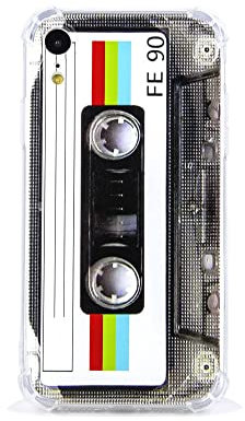 STINFIZTOL Phone Case Compatible with iPhone XR Case,80s Type Music Cassette Case Four-Corner Shockproof Protective Soft TPU Cover for iPhone XR 6.1 Inch