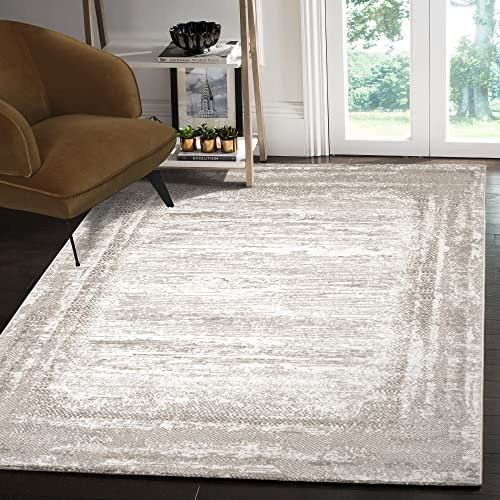 SANAT Teppiche für Wohnzimmer - Harmony - Kurzflor Teppich, Geeignet für Flur, Esszimmer, Schlafzimmer, Küche und Kinderzimmer Öko-Tex 100 Zertifizier - Natürlich-Beige, 120X160 cm