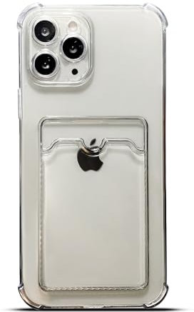 Tuokiou Clear Wallet Phone Case for iPhone 11 Pro Max, Upgrade Clear Card Slot Case Slim Fit Soft TPU Shockproof Wallet Case with Cute Card Holder Pocket for iPhone 11 Pro Max 6.5 inch (Black)