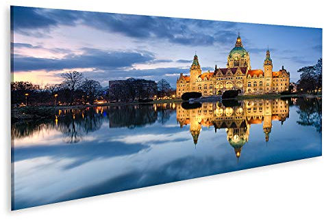 islandburner Bild auf Leinwand Rathaus Von Hannover Deutschland Bei Nacht Bilder Wandbilder Poster