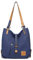 Kono Sac à bandoulière dos, multi fonctionnel polyvalent sacs à main en toile pour les filles femmes, Crossboby sacs fourre-tout, sac à dos durable de grande capacité Voyage pour ordinateur (Marine)