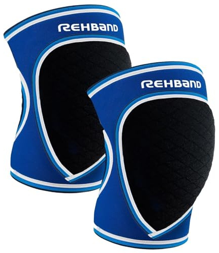 Rehband Knieschützer für Volleyball, Handball & Hallensport, Neopren Knieschoner komfortabel & enganliegend, Sport-Knieprotektor für Damen & Herren, Farbe:Blau - 1 Paar, Größe:L