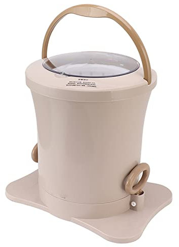 Manual Dehydration Machine, Wear-Resistant Clothes Dehydrator 2500RPM Ergonomic Design for Dorm Room (Apricot)