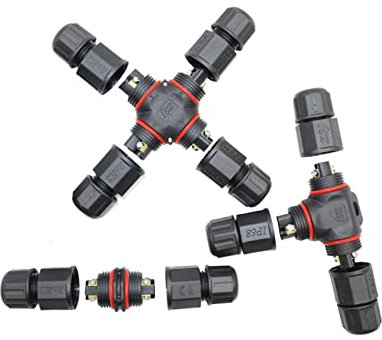 ACICS Wasserdichter Anschluss 2 3 4 5 Pin T Form IP68. Adapter Schraubverriegelungskabel Industrielle elektrische Kabelsteckerstecker (Color : 5PIN I Shape)