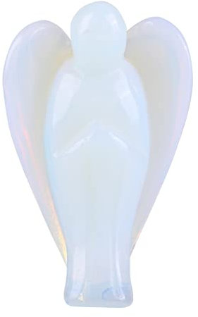 1,5 Zoll Schöne Natürliche Glas-Engel-Fisch-Figur, Engel-Figur, Opal-Engel-Form, Kristall-Heilstein