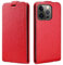 PODSI Luxury Vertical Up and Down Flip Leather phone Case For iPhone 14 13 12 11 Pro Max X XR XS Max 7 8 Plus SE 2020 Cover Protection Shell (Color : Red, Size : For iPhone 12 Mini)