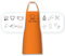 Schürze personalisiert mit Motiv & Wunschtext bestickt - Individuell personalisierte Kochschürze aus hochwertiger Baumwolle als besonderes Geschenk (Orange)