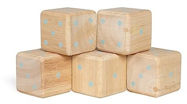 Livoo - Würfelspiel JEU007 – ab 5 Jahren, 5 Würfel à 139 g, 6 x 6 x 6 cm