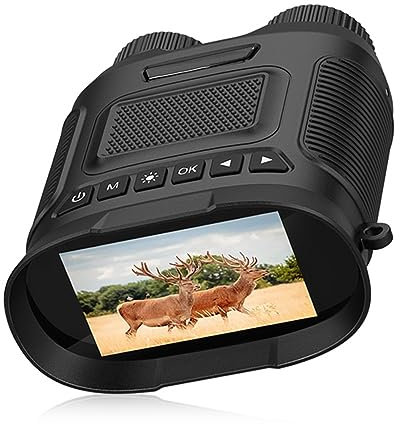 Hapihom Nachtsichtbrille, 4K-Fernglas, 2,5K-Infrarot-Nachtsichtgerät mit 8-fachem Digitalzoom für taktische Ausrüstung, Camping, Jagd