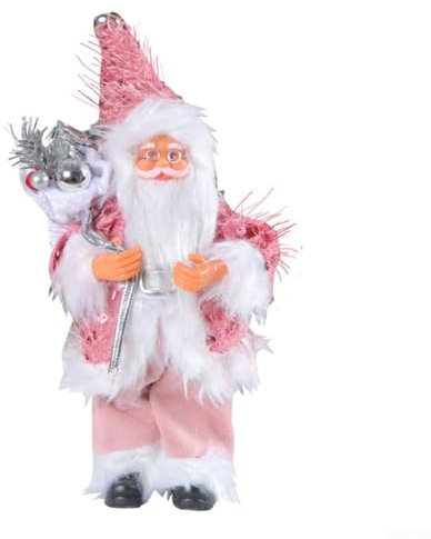 Zoegneer Weihnachtsbaum-Umarmungspuppe, interessante und neuartige Dekoration, kreative Weihnachtsmann-Ornamente, langlebiges Material für Weihnachten (rosa)