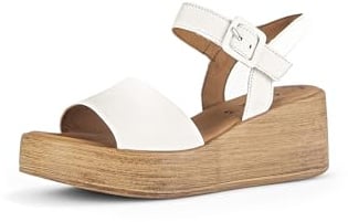 Gabor Damen Keilsandalen, Frauen Sandalen,Best Fitting,Strandschuhe,Keilsandaletten,Keilabsatz,Wedge-Heel,hoch,Latte (Holz),38 EU / 5 UK