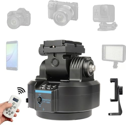 ZTIANFOTO ZIFON YT-1500 Remote Controlled Pan/Tilt Video Tripod Stabiliser Load Bearing 2 kg 360° Infinite Rotation for Smartphone Cameras Video Recording