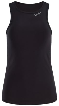 WINSHAPE Damen Functional Light and Soft Tanktop Aet134ls Yoga-Shirt, Schwarz, XS EU