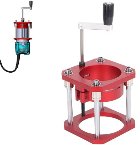 Base De Levage De Routeur, Système De Levage De Table De Routeur En Alliage D'aluminium Réglable, Base De Routeur Sous la Table Pour Machine De Découpage De 64 à 65 Mm