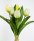 Seidenblumen Roß Tulpenbund Nature Real Touch 32x24cm mit 7 Blüten GA Kunstblumen künstliche Blumen Tulpen Latex (Weiß)