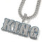 Vlagots Custom Letter Chain für Männer benutzerdefinierte Iced Out Name Halskette Bubble Letter Halskette Personalisierte Hip Hop Namensschild Halskette mit Seilkette für Männer Frauen Rapper