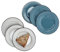 MamboCat Rome blau & weiß 6er Set Kuchenteller I Ø 20,5cm I Steingut-Frühstücksteller mit Rauten-Relief für 6 Personen I kleine Teller für Frühstück, Mittag, Kaffee & Abendbrot