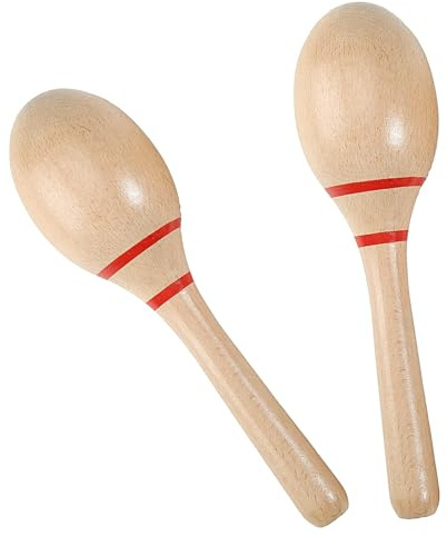 Musiin Vibrant Sound Maracas – Ergonomische Percussion-Shaker für Studio, Bühne und Spaß (rotes Lebel)