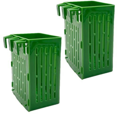 Imtrub 2 Stücke Aquarium Pflanzenhalter Pflanzgefäß Wasserpflanzenhalter mit Wasserpflanzen Töpfe Pflanzkorb Pflanzenzucht Zubehör Landschaft Dekoration für Aquarium Aquaponic Pflanzenkultu