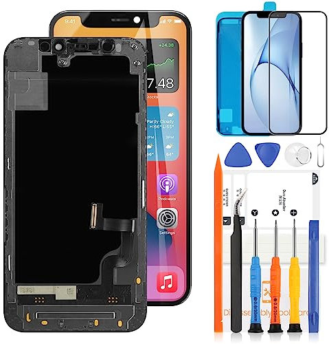 A-MIND Not Original Screen for iPhone 12 Mini Screen Replacement, 5.4 inch for iPhone 12 Mini LCD Display 3D Touch Screen Digitizer Assembly (Model: A2176,A2398,A2400,A2399) Repair Kit with Tool