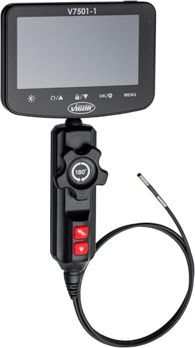 VIGOR Video- mit ⌀ 3,9 mm Sonde, V7501-39, 5 Zoll Display, schwenkbar | 1870 g, Analyse und Dokumentation von Schadensbildern an schwer zugänglichen Stellen, Sonde: ⌀ 3,9 mm, Sondenlänge: 1000 mm