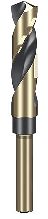 LEPEVNEY 14mm Reduced Shank Twist Drill Bit with 1/2 Inch 12.7mm Shank for Stainless Steel Aluminum Alloy Metal Copper Plastic Wood, Made of High Speed Steel 4341, Ideal for Drilling Steel Plate