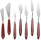 HYMAIPROSPERITY 7Pcs Multifunctional Painting Knife Set - Ergonomical Hybrid Spatula Stainless Steel Knives for Artist Oil & Mini Rock Painting