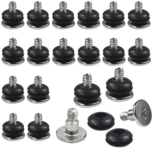 20 vis résistantes aux chocs pour boîtier, boîtier d'ordinateur vis résistantes aux chocs, vis d'absorption des chocs, avec rondelles en caoutchouc, pour disque dur d'ordinateur