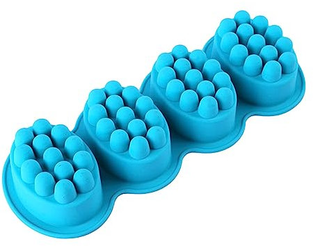 DECORNIJIA Oval Massage Brush Mold Silicone Soap Mould Handmade Soap Mold Baking Tool