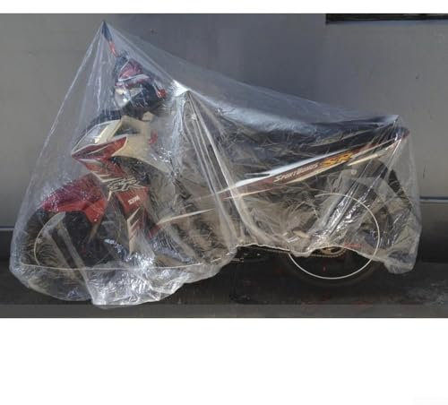 Telo protettivo per moto con tessuto PE trasparente, protegge da polvere ed elementi (XL)
