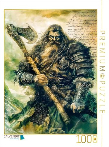 Puzzle · Einherjer - Die gefallenen Krieger Odins versammelt | Odin sammelt die tapfersten Helden für den Kampf in Walhall · 1000 Teile · Lege-Größe 64 × 48 cm · CALVENDO Puzzle