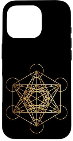 Hülle für iPhone 16 Pro Würfel Metatrons Geometrie Heiliges Symbol Mystical Esoteric Des