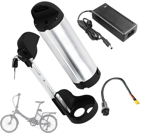 SSCYHT Lithiumbatterie 36 V 8 Ah 9 Ah 17,5 Ah 13 Ah Ersatzbatterie 36 V Li-Ionen-Batterien 10,4 Ah Herausnehmbare Batterien Flaschenform mit 4-Kern-Anschluss,36v10.4ah xt60 330mm