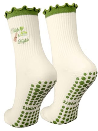 Zidoley Pilates Socken, Baumwolle Stoppersocken Damen, Yoga Socks, Rutschfeste Socken, abs Anti Rutsch Reformer Pilates Sock, mit Noppen, Yogasocken Stopper, Grip/Grippy Socks