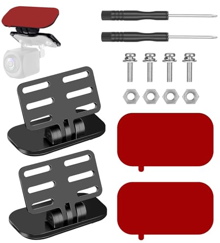 Sorcristy 2PCS Rear Camera Holder Universal Car Camera Dash Cam Holder Adjustable Rear Mount Backup Cameras Bracket Rearview Mirror Windshield Cameras Mount