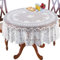 Sourcemall Tischdecke, Spitze, Blumenmuster, Weiß, Polyester, 180 cm
