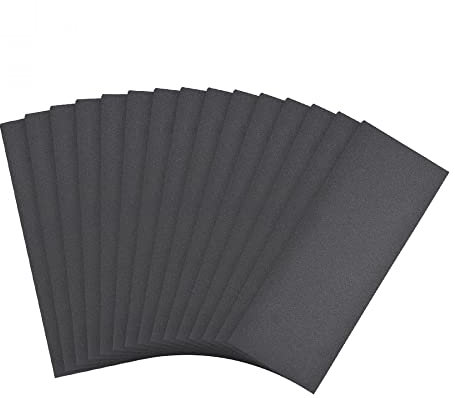 sourcing map 15 Stück Profi Schleifpapier Set Nass und Trocken Schleifpapier 500 Körnung Perfekt zum Schleifen