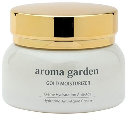 Gold Moisturizer - 24K Gold Feuchtigkeitscreme & Tagespflege gegen trockene Haut & Falten - Bio Anti-Aging Creme mit Gold, Hyaluronsäure, Arganöl & Immortelle - Revitalisiert mit 80 Nährstoffen 50ml