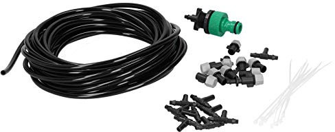 Cikonielf Sistema De Nebulización Plástico Automático Jardín Nebulización De Agua Sistema De Enfriamiento Aspersor Boquilla Manguera Conjunto De Microirrigación Riego Humidificación De Invernadero