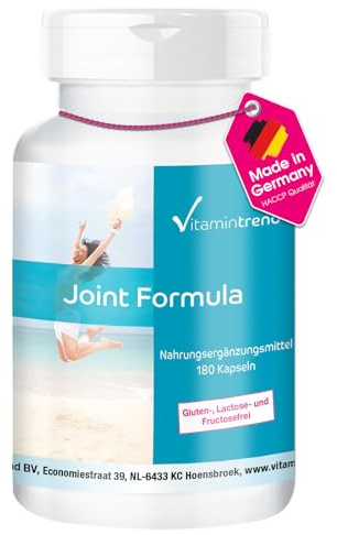 Vitamintrend Joint Formula Gelenkkapseln, 180 Kapseln, mit Glucosamin, Chondroitin, MSM, Hyaluronsäure und Astaxanthin, Nahrungsergänzungsmittel, in Deutschland hergestellt